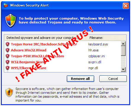 remove viruses fake